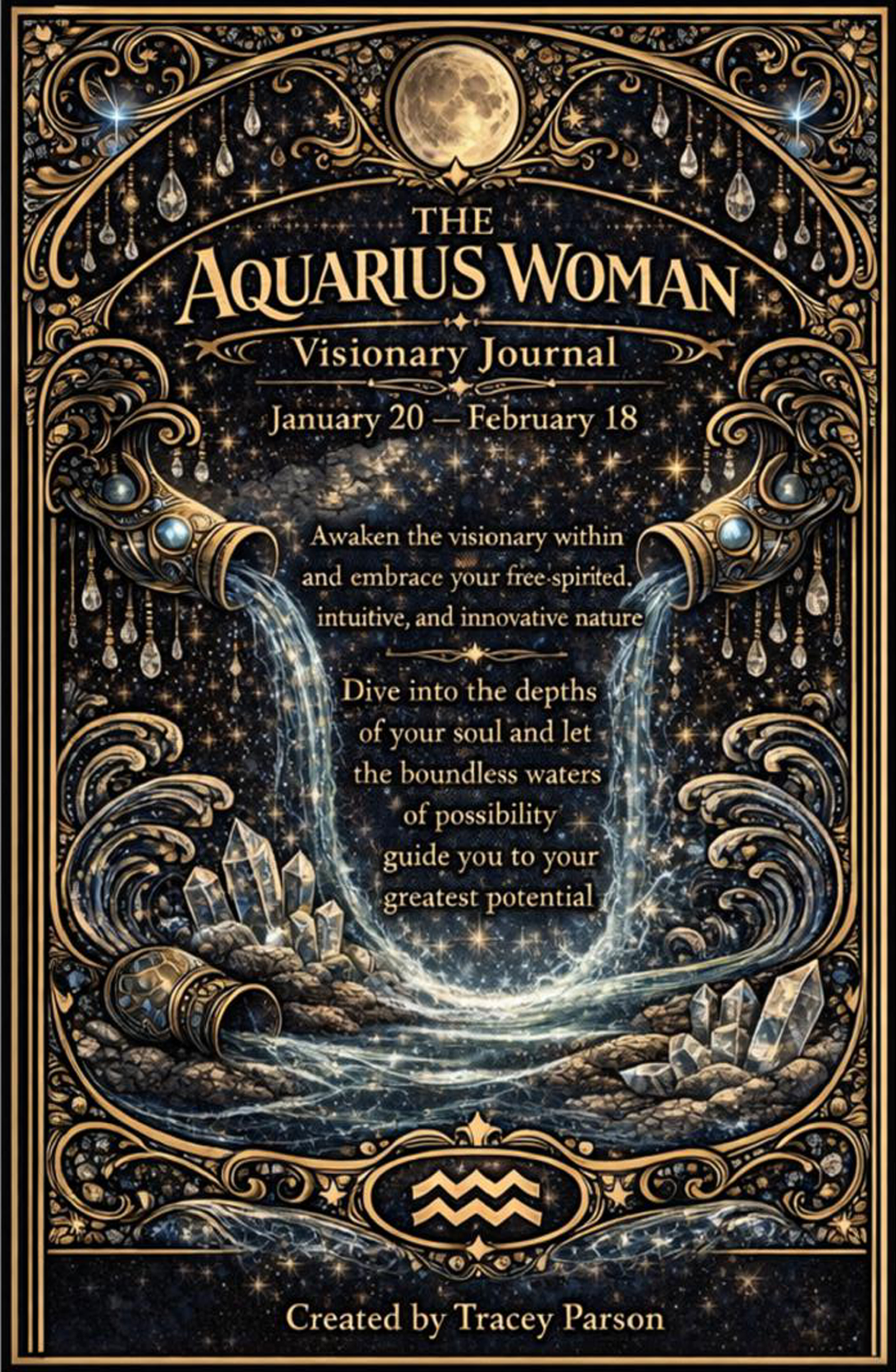 Aquarius Woman Visionary Journal