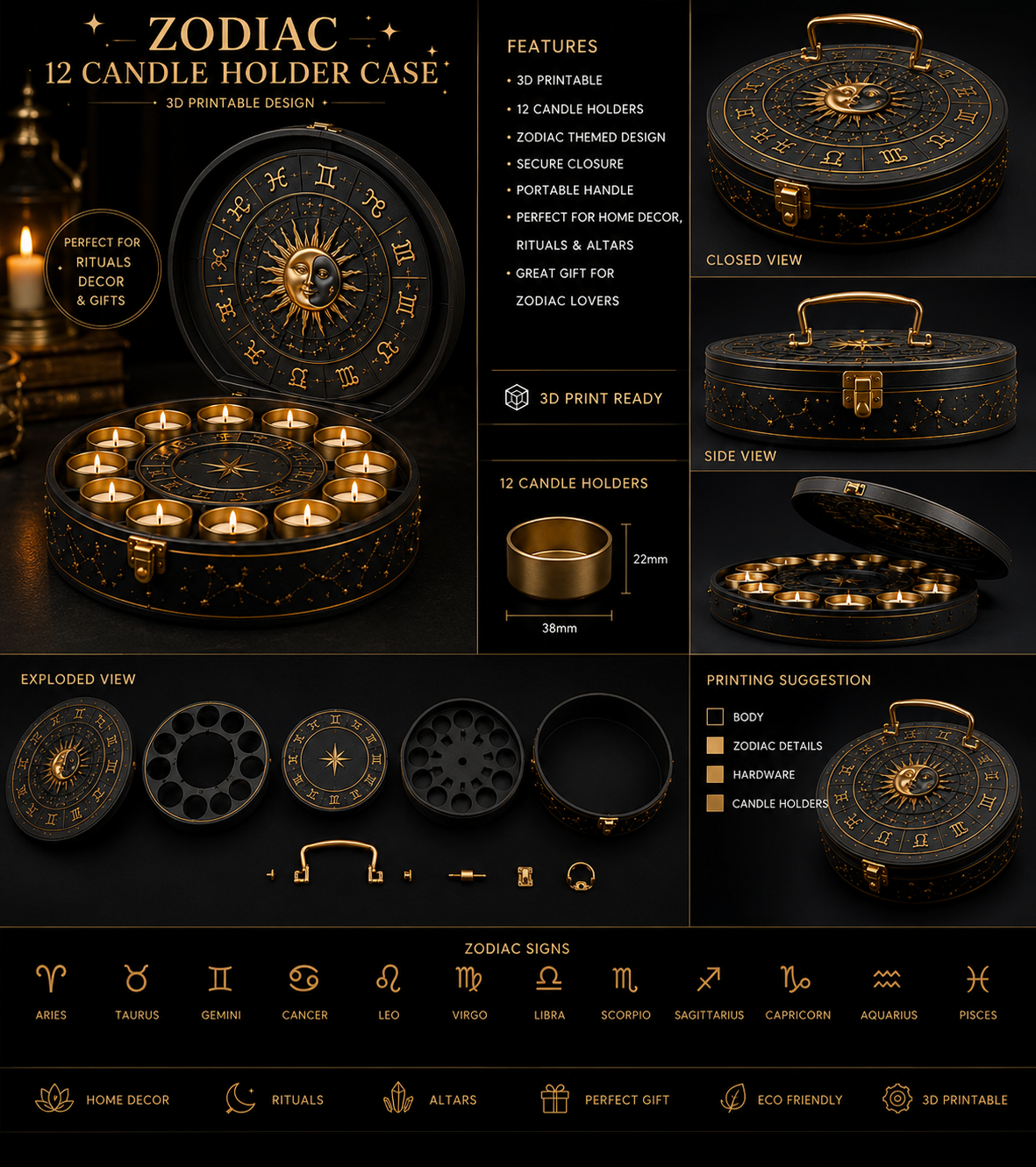 Zodiac Candle Set