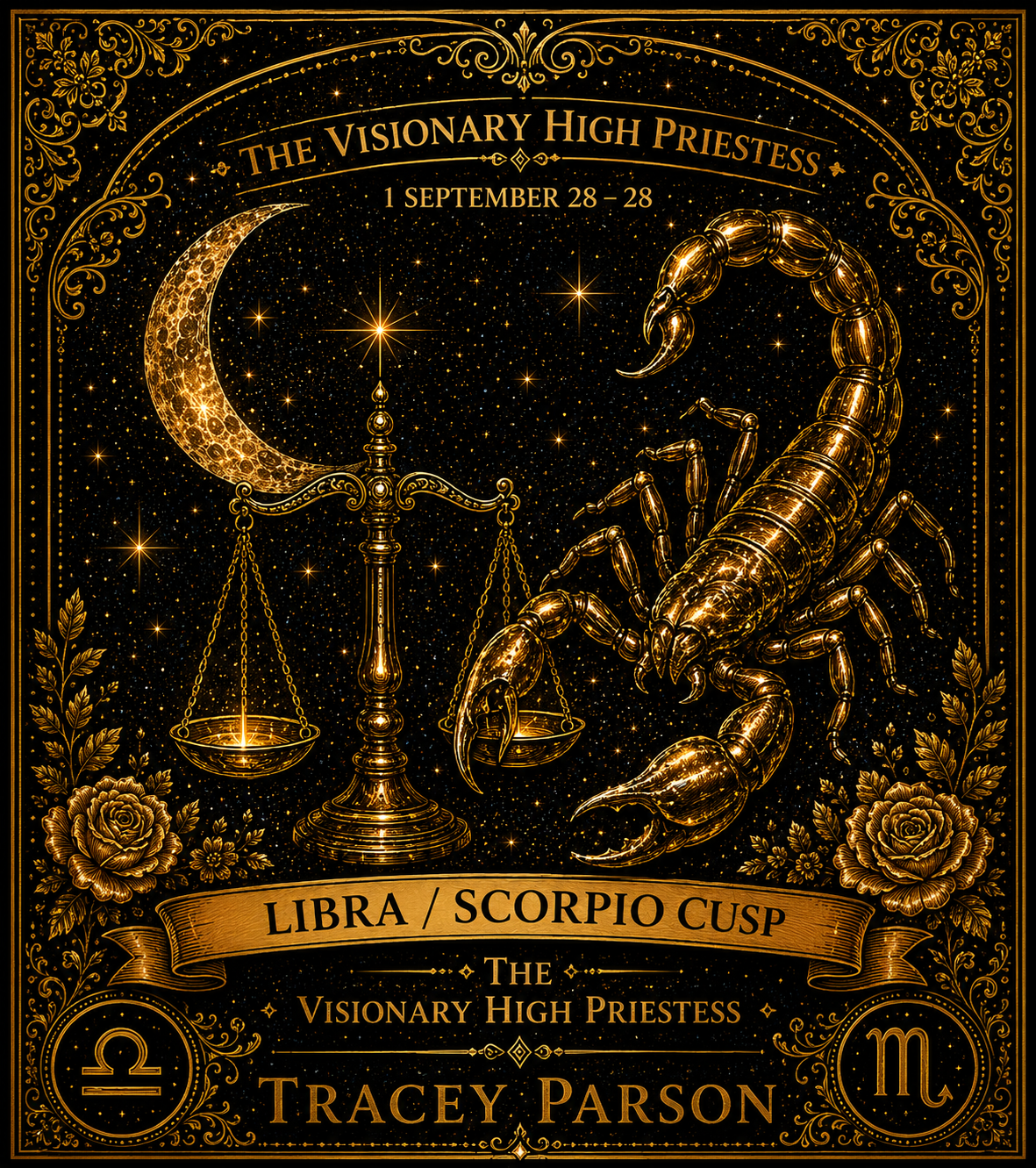 Libra Scorpio Cusp Visionary High Priestess Journal