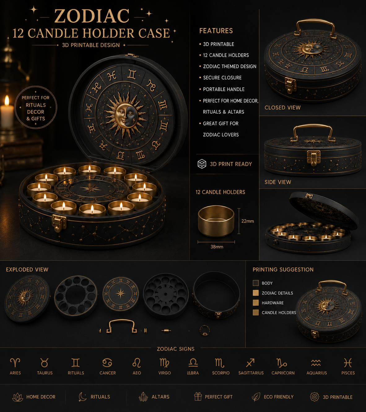 Zodiac Candle Set