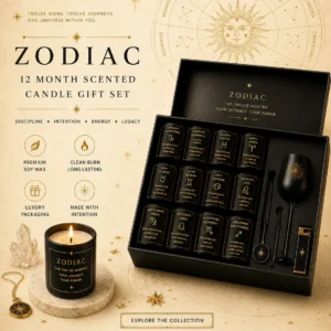 Zodiac Collection 12 Month Scented Candle Gift Set