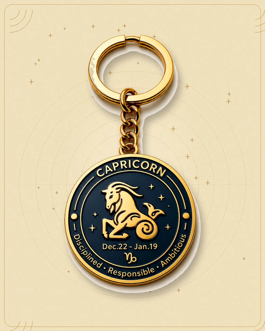 Capricorn Keychain