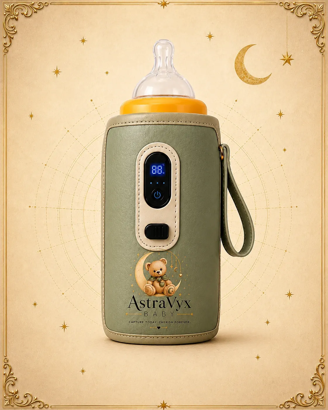 Portable Milk Warmer - Sage Green