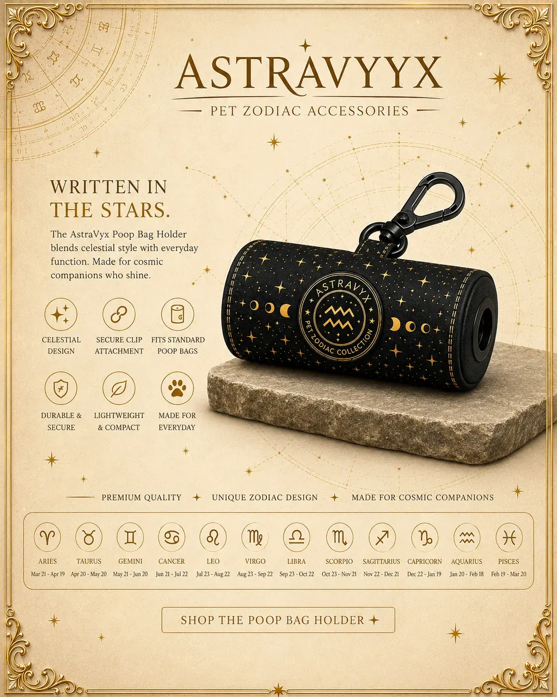 Zodiac Poop Bag
