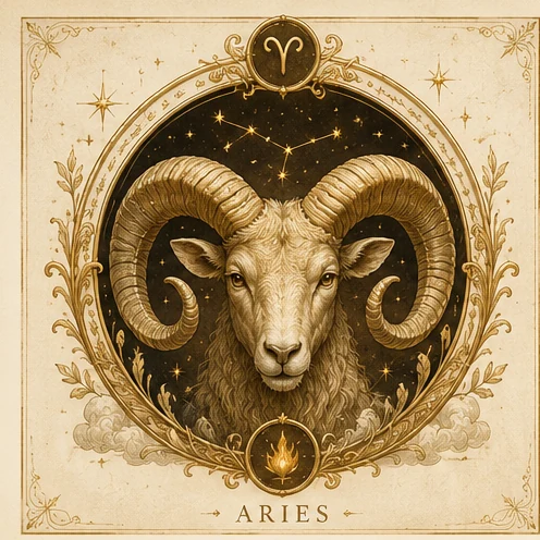 Aries zodiac artwork