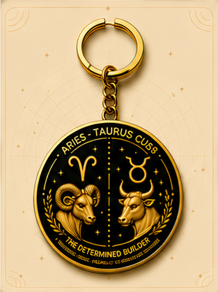 Aries · Taurus Zodiac Cusp Keychain — The Determined Builder