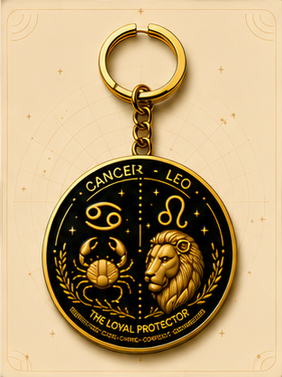 Cancer · Leo Zodiac Cusp Keychain — The Loyal Protector