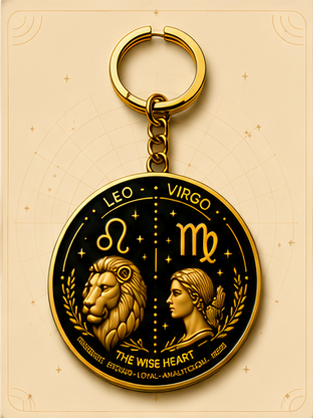 Leo · Virgo Zodiac Cusp Keychain — The Wise Heart