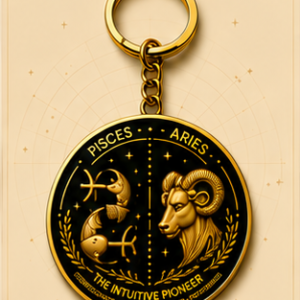 Pisces · Aries Zodiac Cusp Keychain — The Intuitive Pioneer