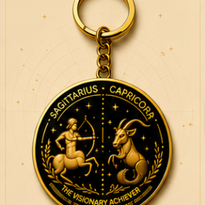 Sagittarius · Capricorn Zodiac Cusp Keychain — The Visionary Achiever